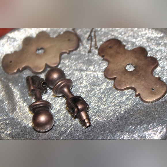 Vintage Brass Drawer Pull Hardware - Picture 16 of 17